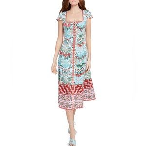 Alice + Olivia Estrella Floral Midi Dress, Size 4